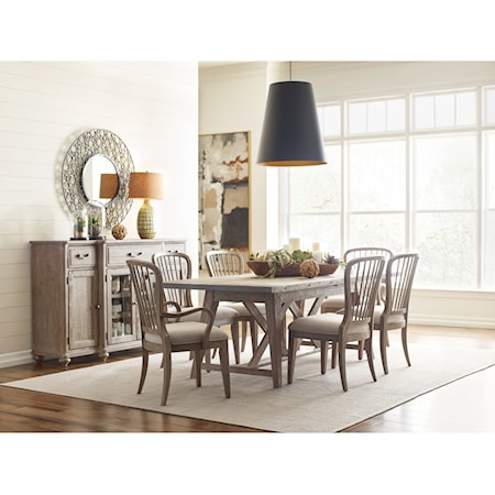 7-Piece Dining Set with Buffet