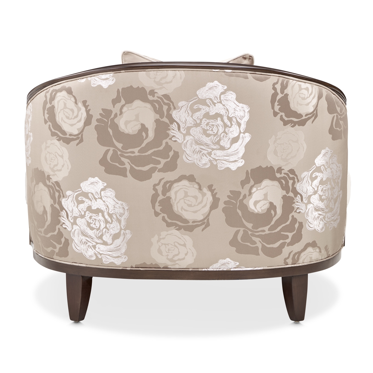 Floral Velvet Accent Barrel Chair