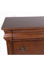 Liberty Furniture Rustic Traditions Transitional Eight-Drawer Dresser with Wood-Framed Landscape Mirror