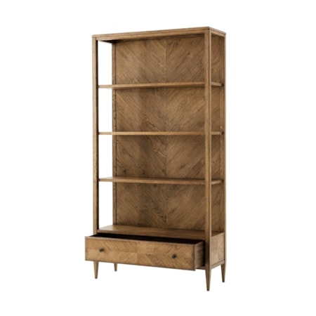 Open Bookcase with Drawer