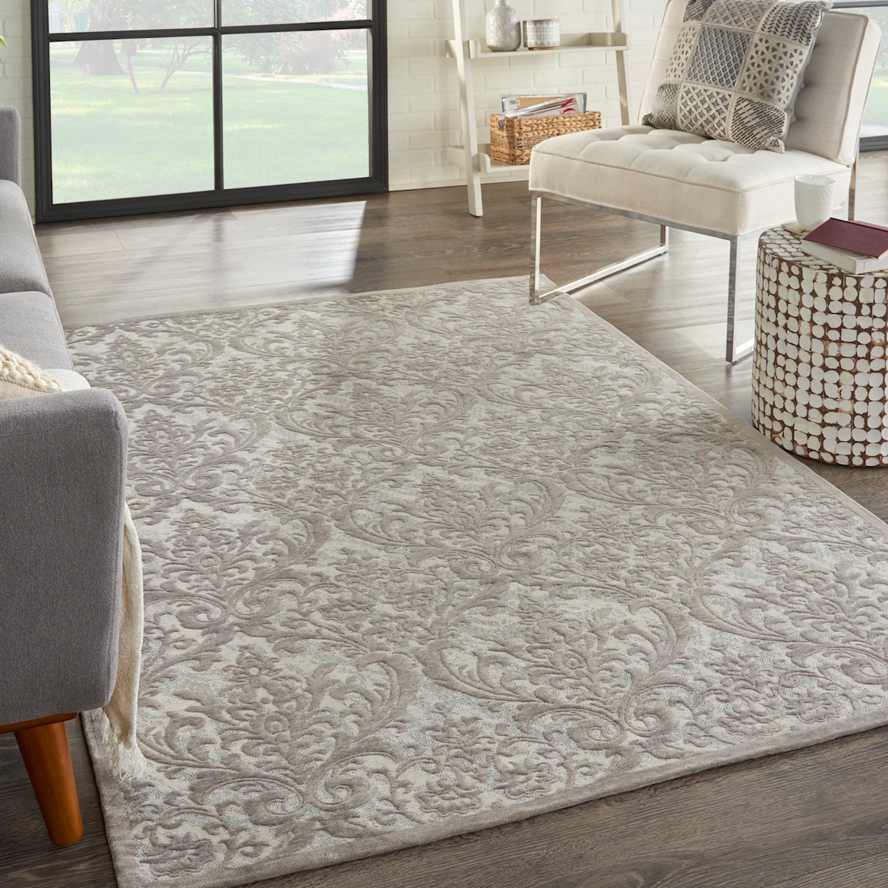 Nourison Damask 5' x 7'  Rug