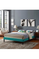 Modway Tessie Full Fabric Bed Frame with Squared Tapered Legs