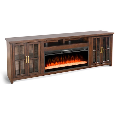 TV Console with Fireplace Insert