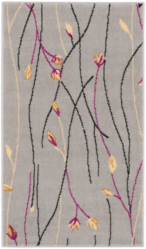 2' x 4' Grey Rectangle Rug