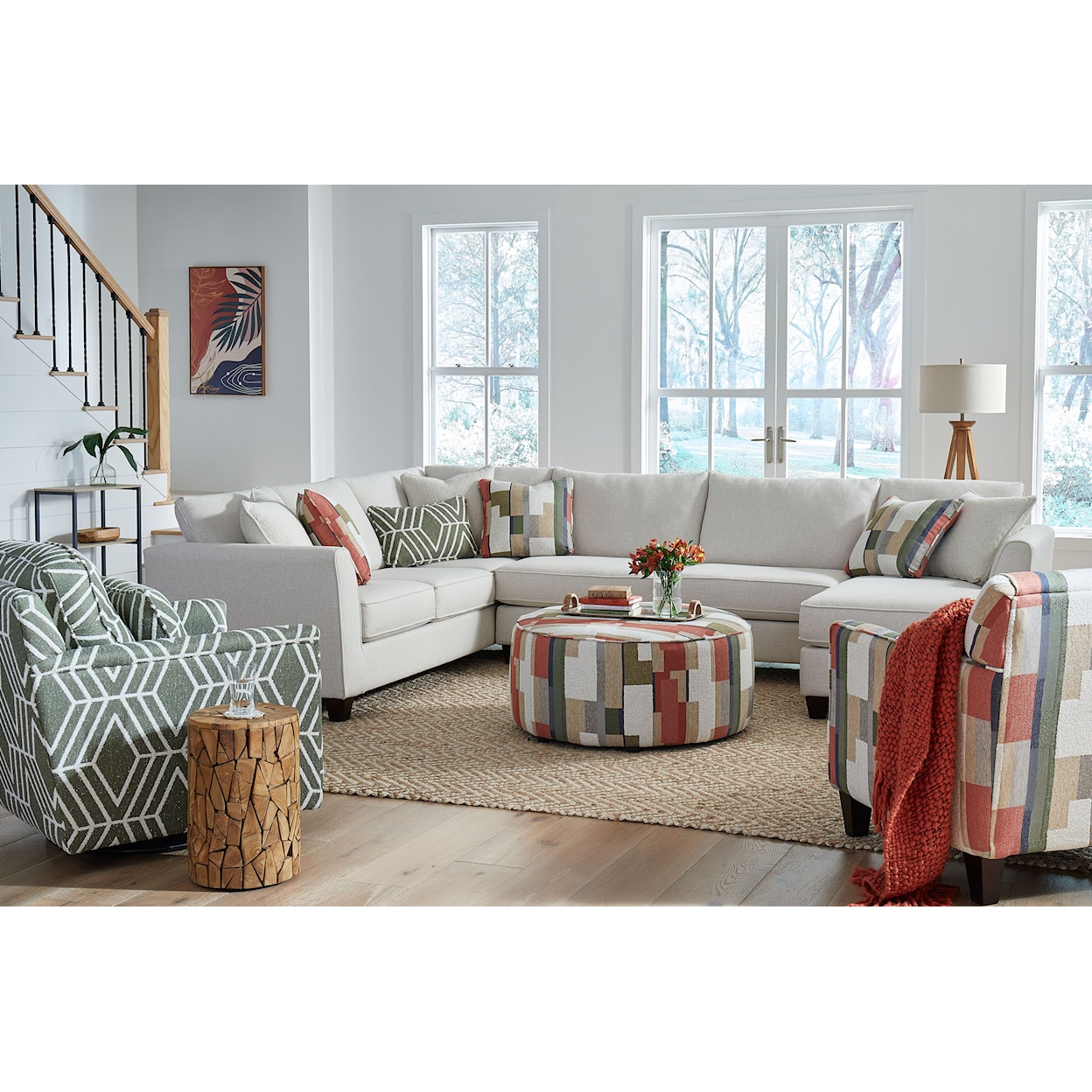 VFM Signature 28 SUGARSHACK GLACIER Sectional with Chaise