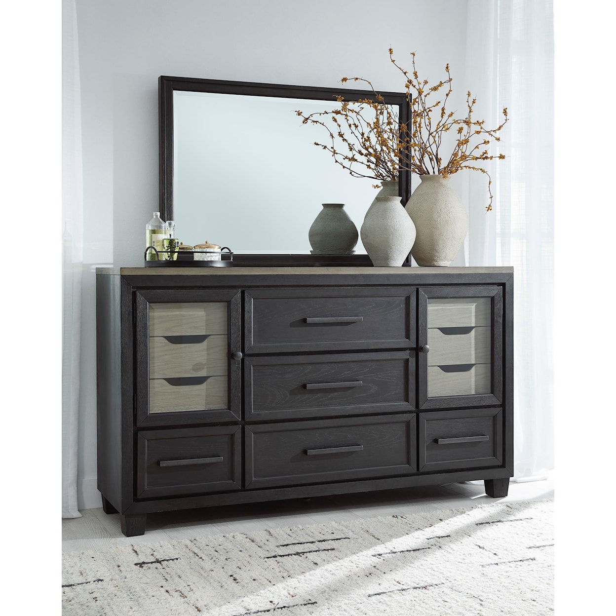 Signature Design by Ashley Foyland Dresser and Mirror