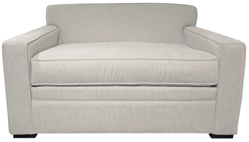 Casual Twin Memory Foam Sleeper Chair with Track Arms