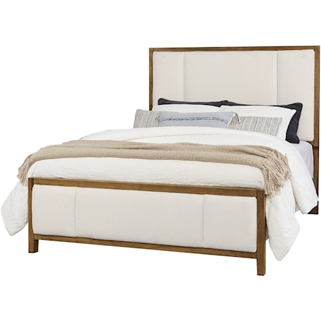 Upholstered California King Panel Bed