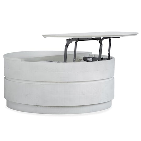 Round Lift-Top Cocktail Table