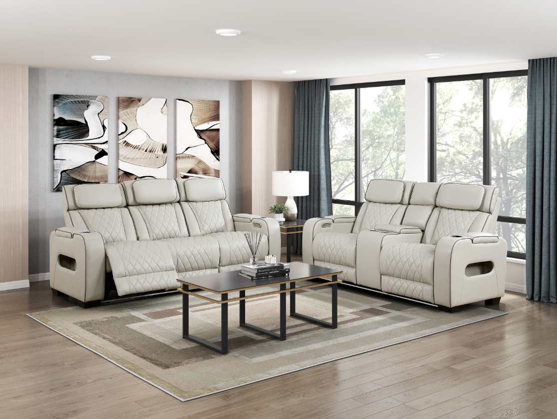 Homelegance Fairway Dual Power Reclining Loveseat