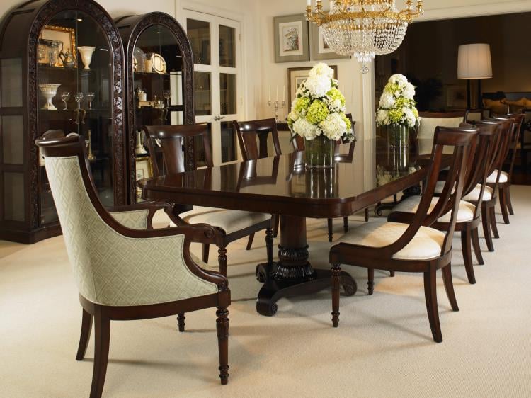 Century Wellington Court Double Pedestal Dining Table
