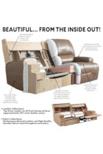 Intercon Regis Transitional Power Recline Loveseat with Storage Console