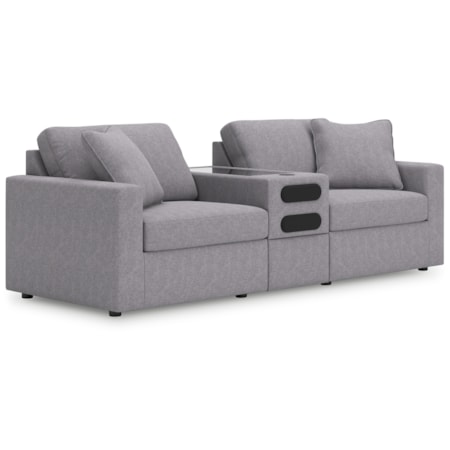 Sectional With Audio Console
