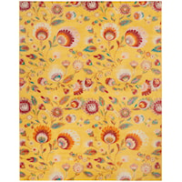 9' x 12' Yellow Multicolor Rectangle Rug