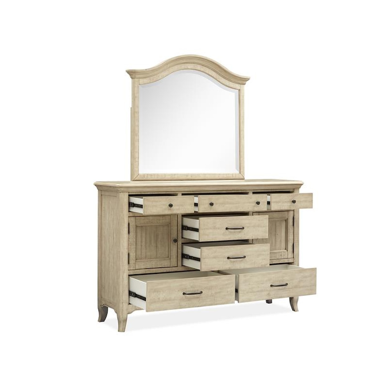 Magnussen Home Harlow Bedroom Dresser & Mirror Set