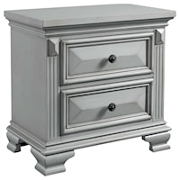 Traditional Nightstand with Two Drawers