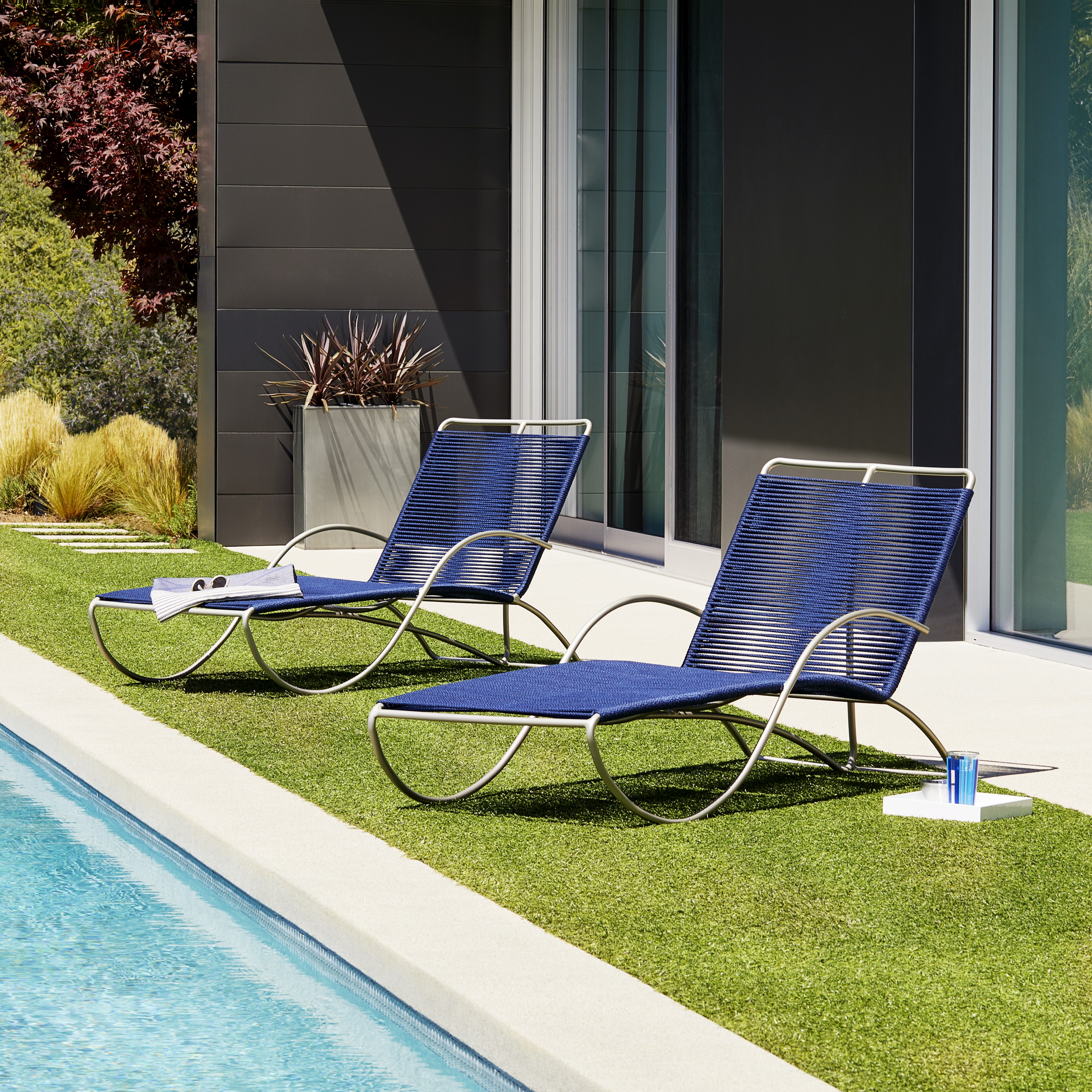 Brown Jordan Walter Lamb Contoured Rope Chaise Lounge