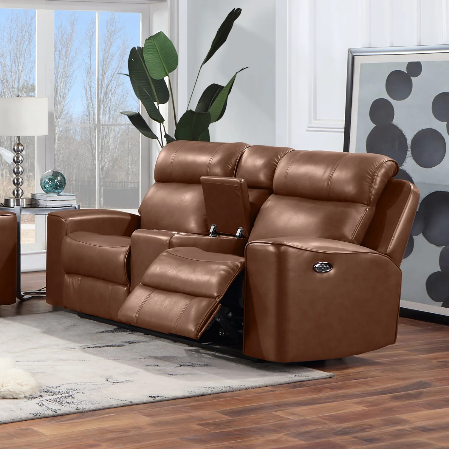 New Classic Furniture Elias L599725P1BRN Casual Reclining Console