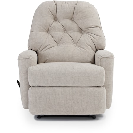 Cara Rocker Recliner with Button Tufted Seat Back