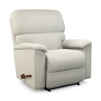 Casual Power Rocking Recliner with Power Headrest