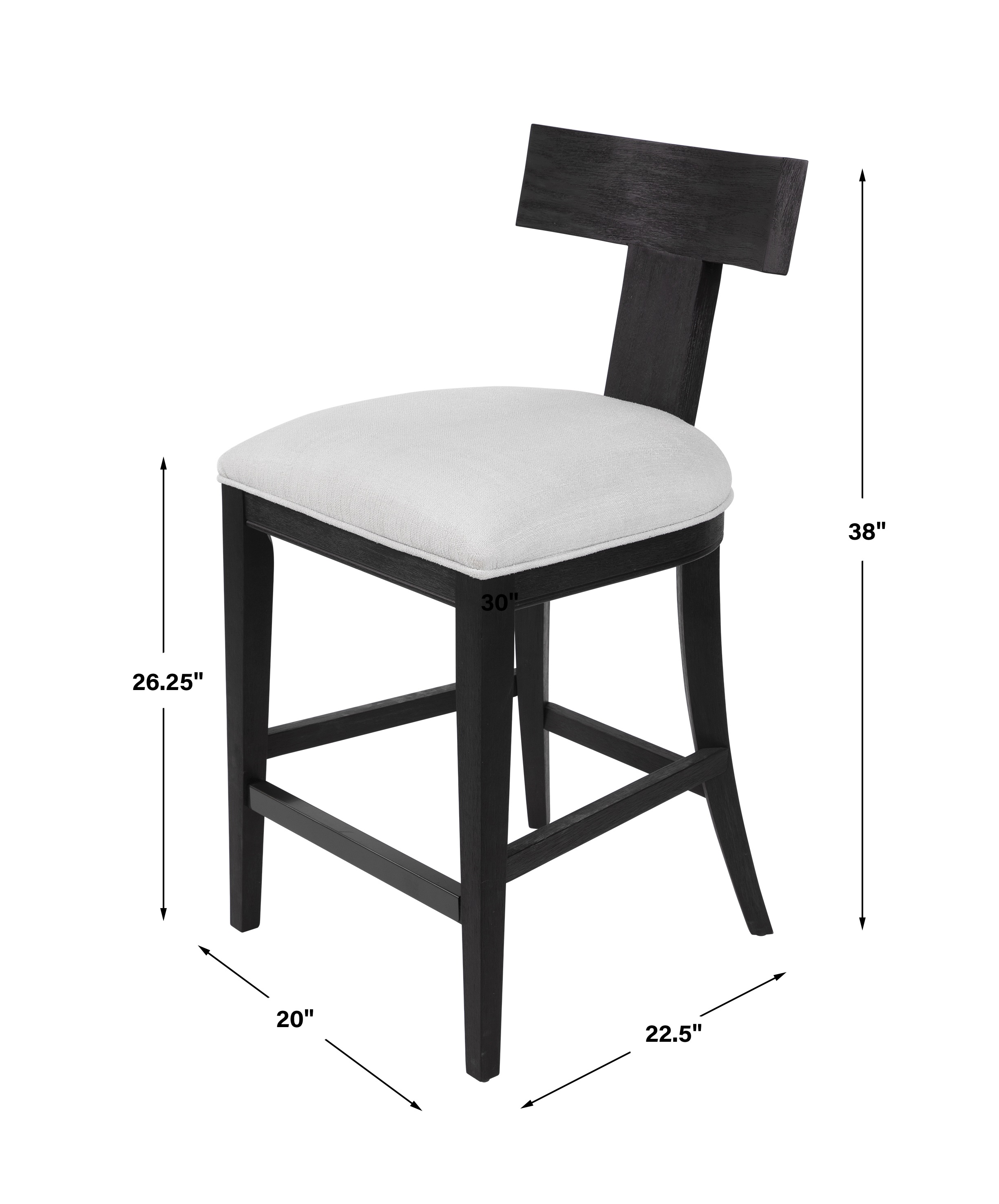 Uttermost Idris Idris Modern Wood Counter Stool