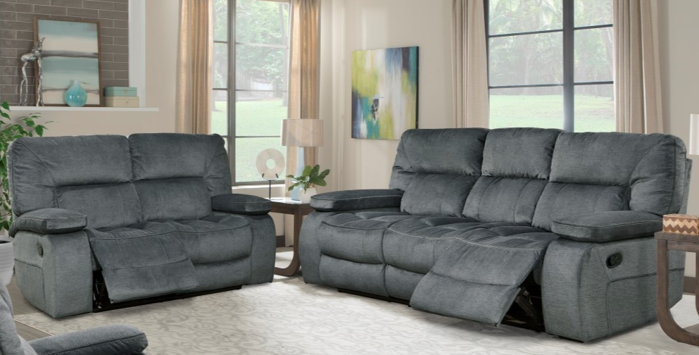 Manual Reclining Sofa and Loveseat Set