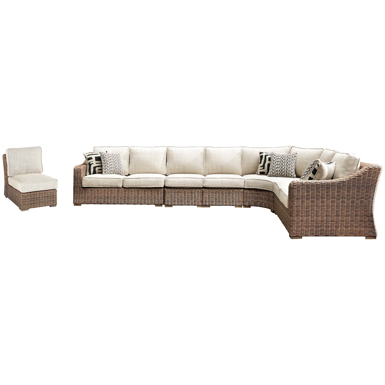 Ashley Furniture Signature Design Beachcroft 6-Piece Outdoor Seating Set