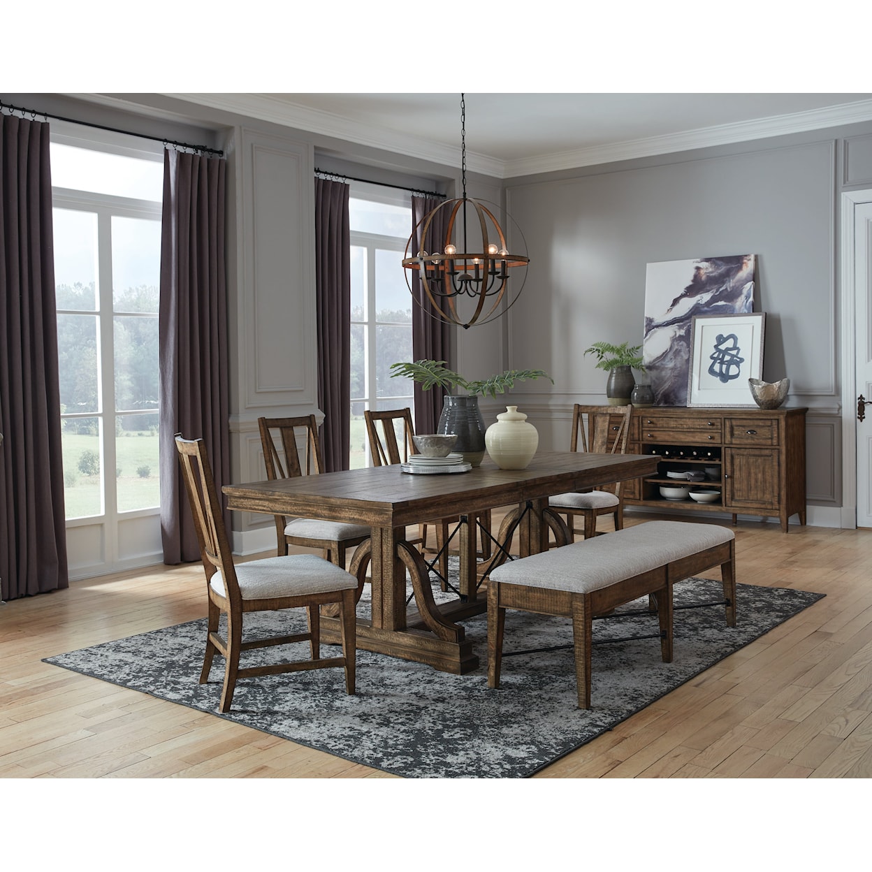 Magnussen Home Bay Creek Dining Dining Trestle Table