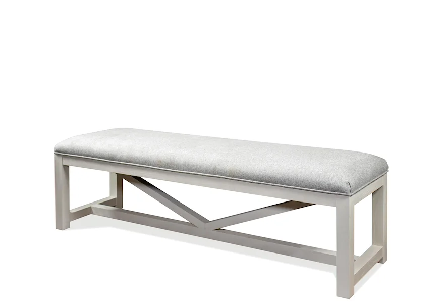 Osborne Upholstered Dining Bench by Riverside Furniture at Dream Home Interiors