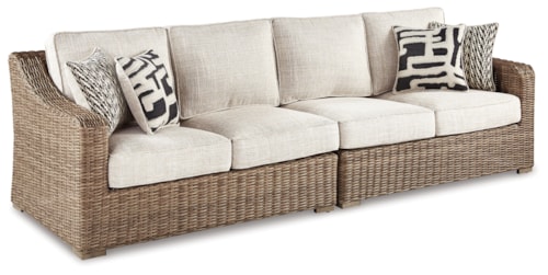 2-Piece Outdoor Loveseat With Cushion