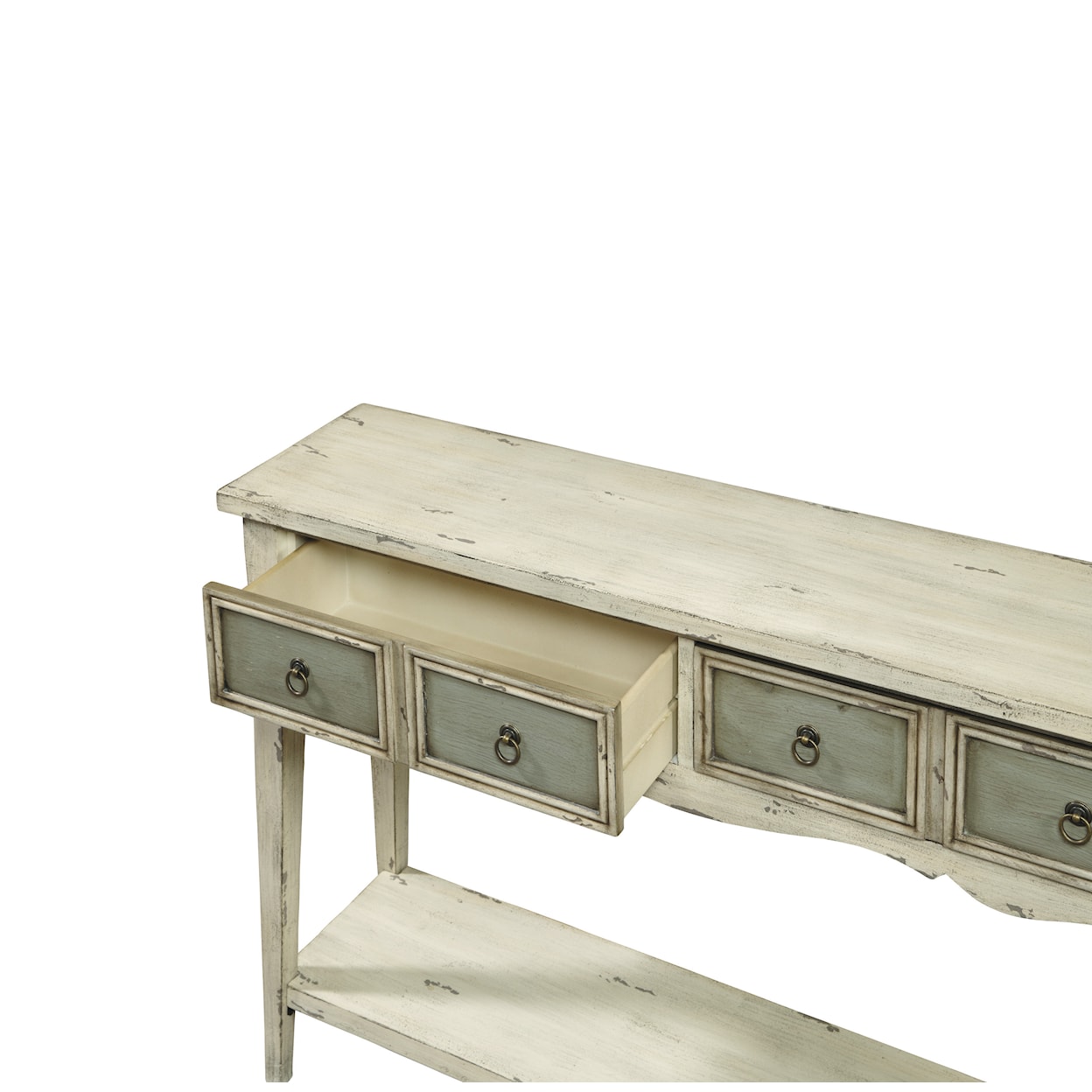 Accentrics Home Accents Two Tone Distressed Console Table