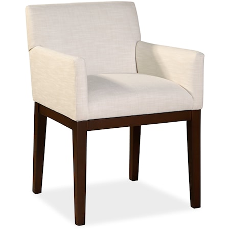 Contemporary Side Chair with Track Arms