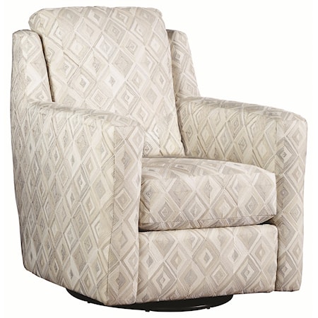 Contemporary Swivel Glider with Track Arms