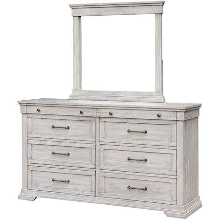 8-Drawer Dresser with Mirror