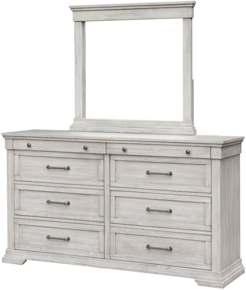 Cottage 8-Drawer Dresser with Mirror