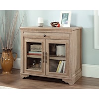 Farmhouse Library Base Storage Cabinet with Glass Doors