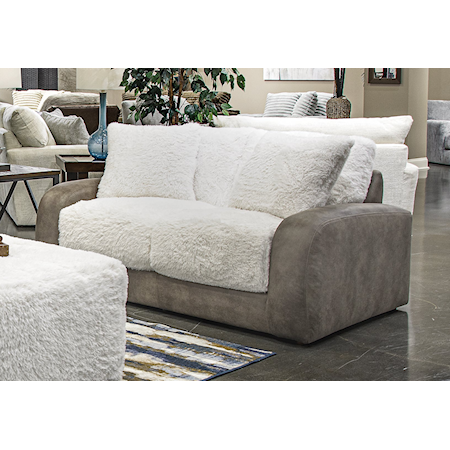 Casual Loveseat with Throw Pillows