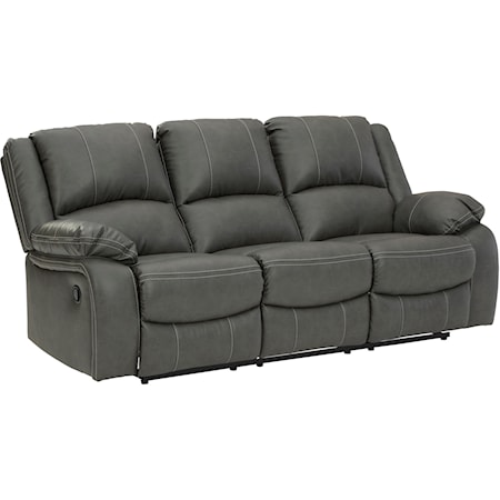 Faux Leather Reclining Sofa