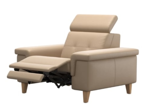 Contemporary Power Recliner with A2 Arms