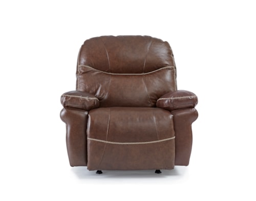 Casual Leather Power Swivel Glider Recliner