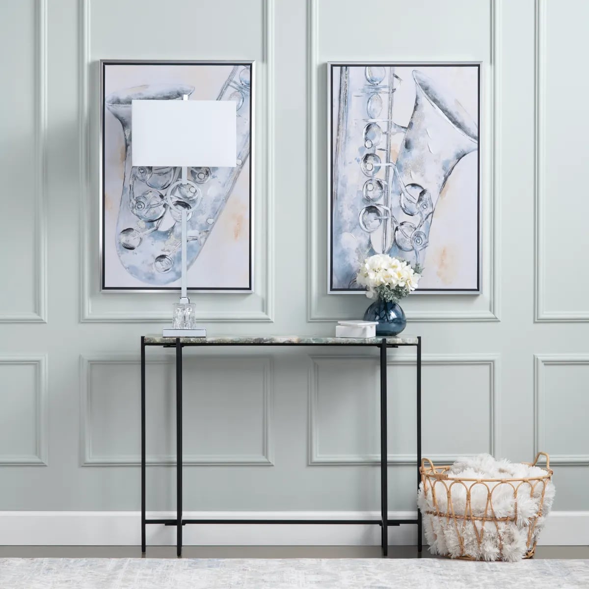 Marble Top Console Table