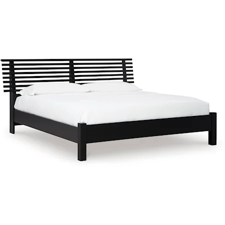 Queen Slat Panel Bed