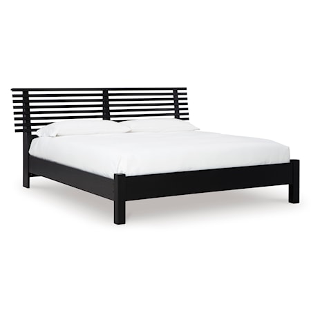 Queen Slat Panel Bed