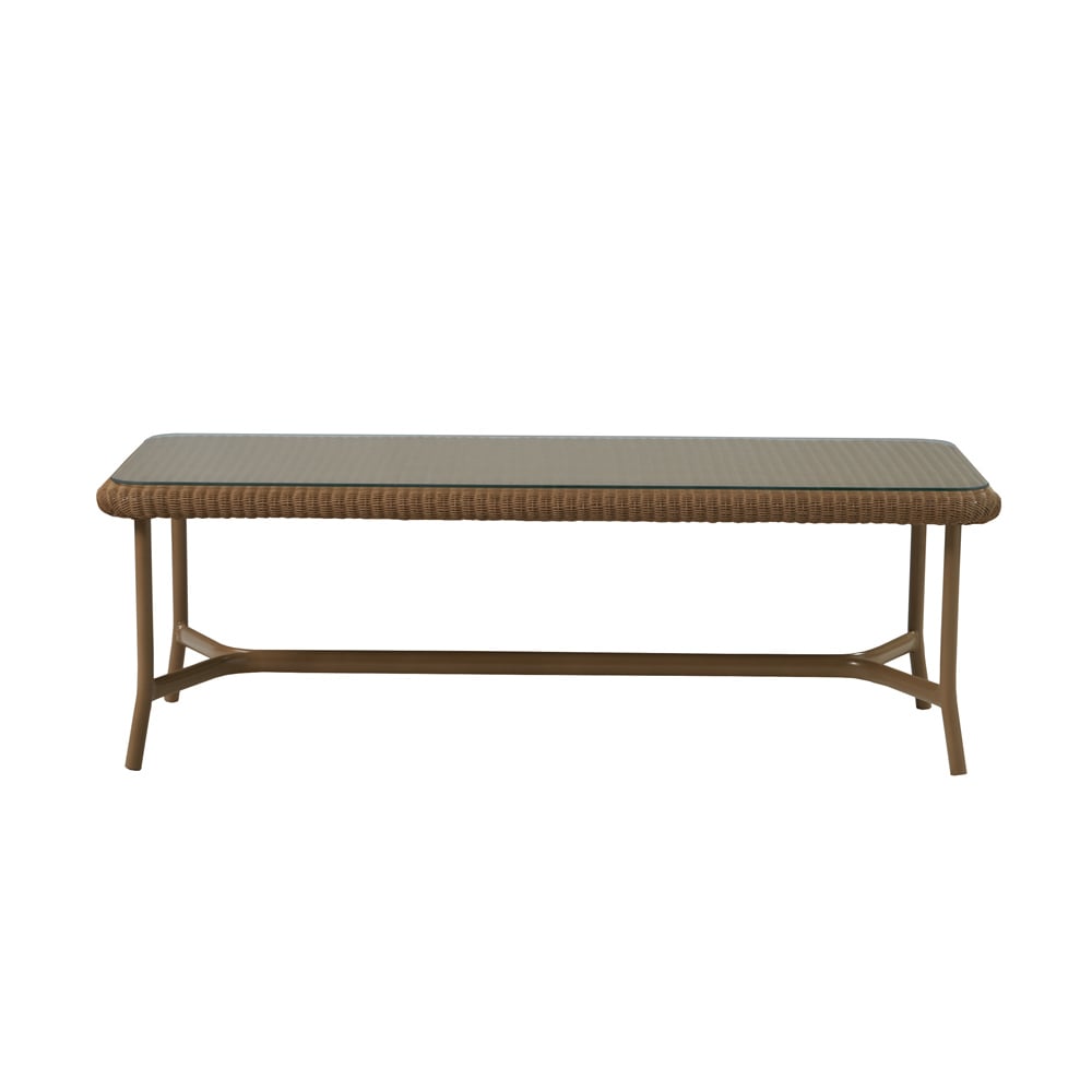 53" Outdoor Glass-Top Cocktail Table