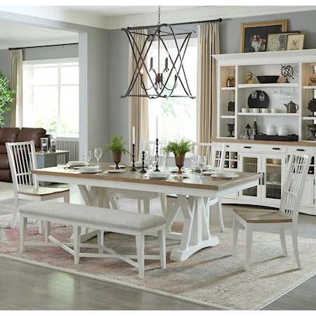 6-Piece Dining Set with Bench