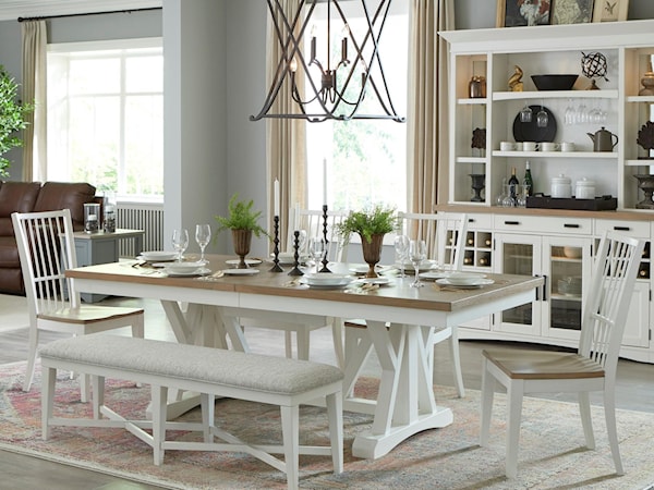 6-Piece Dining Set with Bench