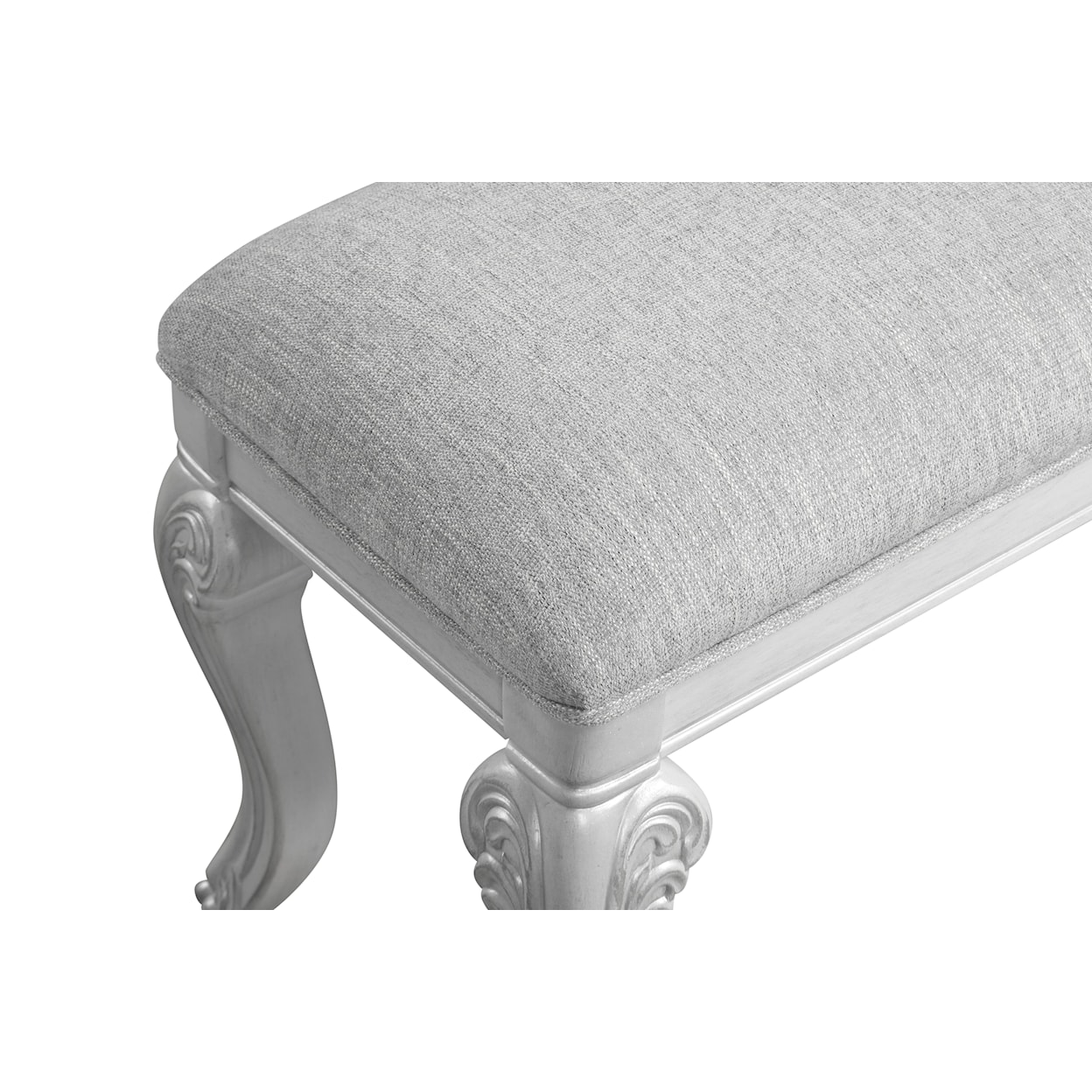 New Classic Cambria Hills Upholstered Rectangular Vanity Stool