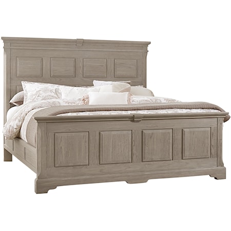 Traditional Queen Mansion Bed with Decorative Side Rails