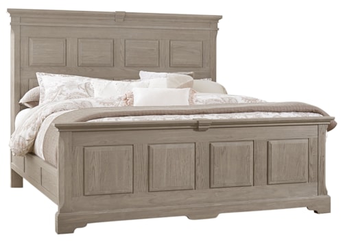 Traditional Queen Mansion Bed with Decorative Side Rails