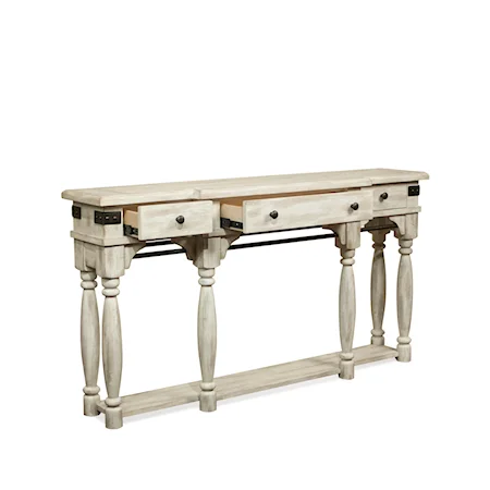 Server Console Table with Turned Legs
